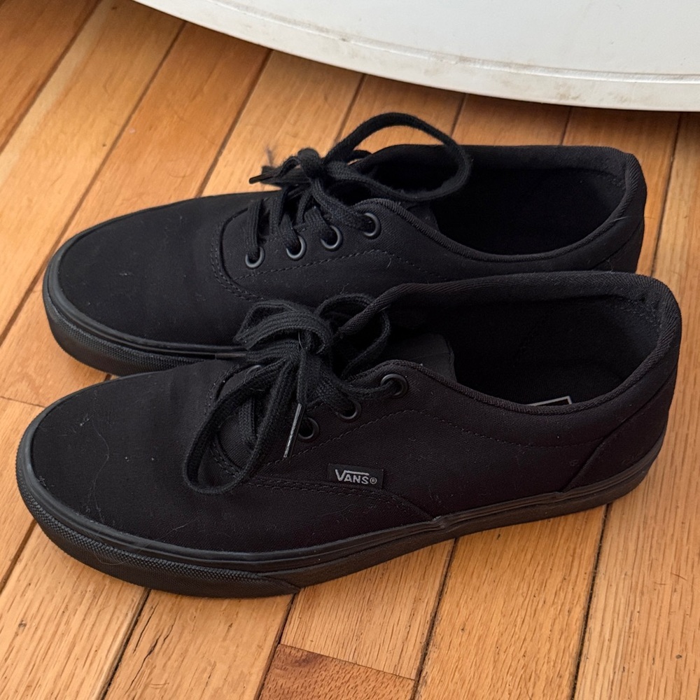 Vans All-Black Canvas Sneakers - Picture 2 of 5